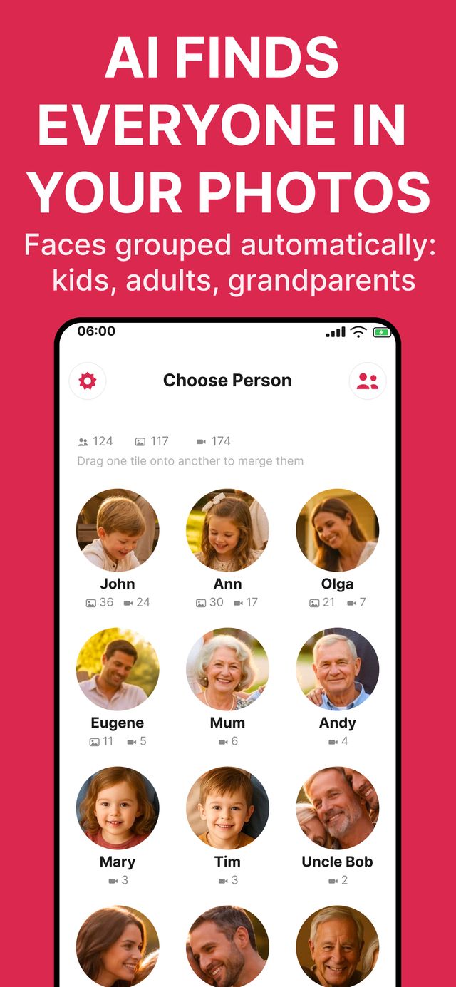 AI finds everyone in your photos — faces grouped automatically